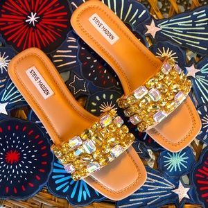 Brand New Steve Madden Malina Rhinestone Sandals
